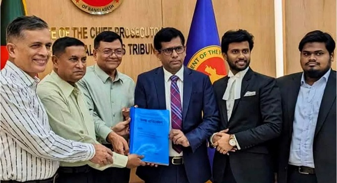শেখ হাসিনার বিরুদ্ধে জুলাই গণহত্যা মামলার তদন্ত প্রতিবেদন দাখিল