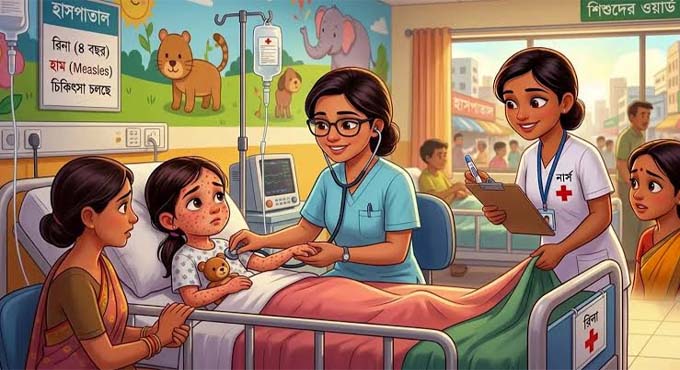 হাম উপসর্গে আরো ৩ শিশুর মৃত্যু, নতুন রোগী ৯৪০